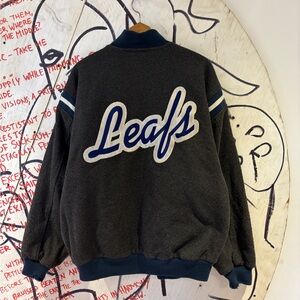 Vintage Y2K Toronto Maple Leafs Team Nike Letterman Jacket